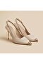 Anabel Satin Gold Heel and Accessory Detailed Shoes - 4