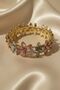 Colorful Elastic Flower Detailed Bracelet