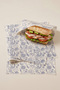 50 Pieces of Self-Patterned Oil Paper |   Bread Pastry Cookie Printed Kraft Serving and Presentation Paper |   40X30 cm