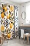 Lemon Tile Processing Patterned Shower Curtain, Bathtub Curtain 175X200Cm - 5