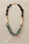 Handmade Broken Green Agate Natural Stone and Pearl Detailed Special Design Necklace - 2