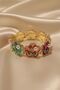 Colorful Elastic Flower Pearl Detailed Bracelet - 3