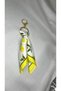Keychain – Stylish Scarf Detailed Bag & Keychain Accessory with Stylish Charm Gold Color Clip - 2