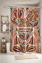 Ethnic Folklore Patterned Shower Curtain, Bathtub Curtain 175X200Cm