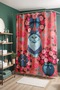 Ribbon Cat and Roses Patterned Shower Curtain, Bathtub Curtain 175X200Cm - 4