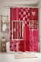 Pink Chill and Hearts Patterned Shower Curtain, Bathtub Curtain 175X200Cm - 2