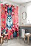 Ribbon Cat and Roses Patterned Shower Curtain, Bathtub Curtain 175X200Cm - 5