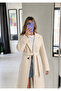 Long Buttoned Belted Cashmere Coat - 3