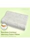 ® Bamboo Contour Memory Foam Pillow With Removable Cover - Hypoallergenic & Breathable- 60x40x12cm