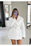 Quilted Belted Oversize Fur-Inside Puffer Coat