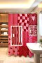 Pink Chill and Hearts Patterned Shower Curtain, Bathtub Curtain 175X200Cm - 3