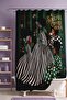 Green Ground Coffee Girl Patterned Shower Curtain, Bathtub Curtain 175X200Cm - 2