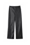 Leather Look Black Trousers - 3