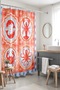Crab Octopus Squid Patterned Shower Curtain, Bathtub Curtain 175X200Cm - 5