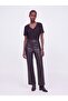 Leather Look Black Trousers