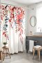 Red Dangling Flowers Patterned Shower Curtain, Bathtub Curtain 175X200Cm - 5