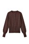 Brown Patchwork Long Sleeve Cardigan