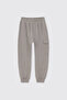 Boy's Gray Sweatpants with Elastic Waist