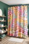 Color Transitioning Checkered Icons Patterned Shower Curtain, Bathtub Curtain 175X200Cm - 4