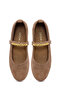 Women's Mink Buckle Suede Leather Ballerinas Af180005Ds - 4