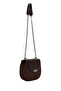 Women's Brown Chain Long Strap Braided Crossbody Bag Wb500001So - 2