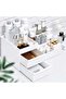 O2. Makeup Organizer with 2 Drawers and 7 Compartments, PP Cosmetic Storage Box for Skincare, Perfume, Lipstick, Jewelry and Stationery, Vanity Countertop Organizer - 5