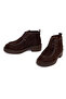 Women's Brown Lace-Up Thick-Soled Suede Leather Boots Af220008Ds - 4