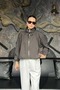 Women's Mini Stone Pleated Bomber Jacket Sun462 - 3