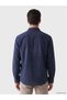 Ozmarka New Season Indigo Standard Fit Striped Men's Shirt - 3