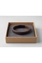 Marvello Navy Brown Leather Men's Bracelet - Navy Blue Knitted Stripe Detail - 2