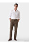 Özmarka New Season Brown Regular Fit Men's Chino Trousers