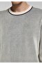 Relaxed Fit Round Neck Plain Men's Navy Blue Sweater - 4