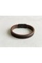 Jorvain Carbon Brown Leather Men's Bracelet - Black Braided Stripe Detail - 3