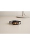 Carvento Emblem Black Leather Men's Bracelet - with Bronze Motif Metal Plate - 2