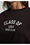 Regular Fit Round Neck Printed Women's Purple Sweatshirt - 4