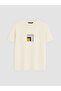 Vizyon New Season Ecru Crew Neck Printed Men's T-Shirt - 4