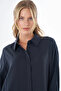 100% Lyocell Long Tunic Navy Blue - 5
