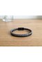 Morcano Pewter Gray Black Leather Men's Bracelet - Modern Model with Braided and Plain Strips - 2