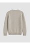Özmarka New Season Beige Crew Neck Regular Fit Men's Knitwear Sweater - 3
