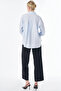 Half Pat Basic Blouse Blue - 4