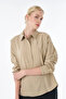 Half Pat Basic Blouse Beige