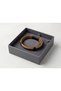 Dravello Ochre Navy Blue Mustard Leather Men's Bracelet - Double Color Weave Detail - 2