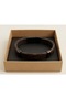 Bervano Chestnut Brown Leather Men's Bracelet - Modern Model with Braided and Plain Strips - 3