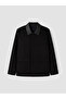 Vizyon New Season Black Regular Fit Contrast Collar Men's Jacket - 5