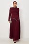 Pilized Crepe Satin Evening Dress 50540