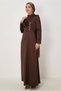 Draped Detail Satin Dress 46803 - 3