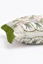 Flower Bouquet in Glass Jar Patterned Magnolia Themed Fringed Throw Pillow Cover - 5