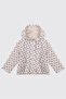 Baby Girl Hooded Cotton Lined Ecru Raincoat