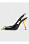 Women's Summer 11cm Thin Open Heeled Shoes - 574 3159 - Black Patent Leather - 3
