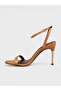 Women's summer 11cm chunky open-toe heels - 574 8112 - camel smoky crinkle - 3